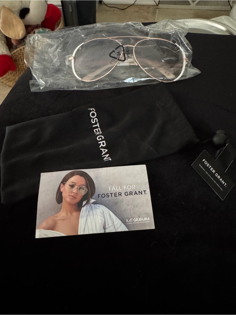 Foster Grant Women’s Aviator Sunglasses in Rose Gold